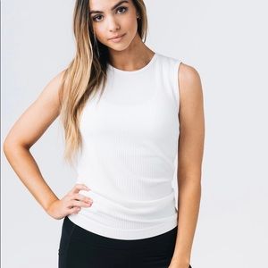 Zyia White Parallel Tank